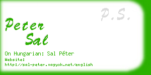 peter sal business card